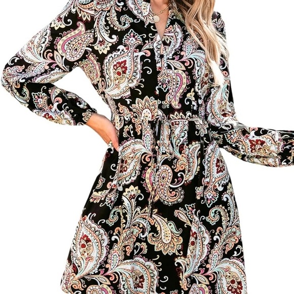 Cupshe Multicolored Long Sleeve Sundress - Picture 4 of 12